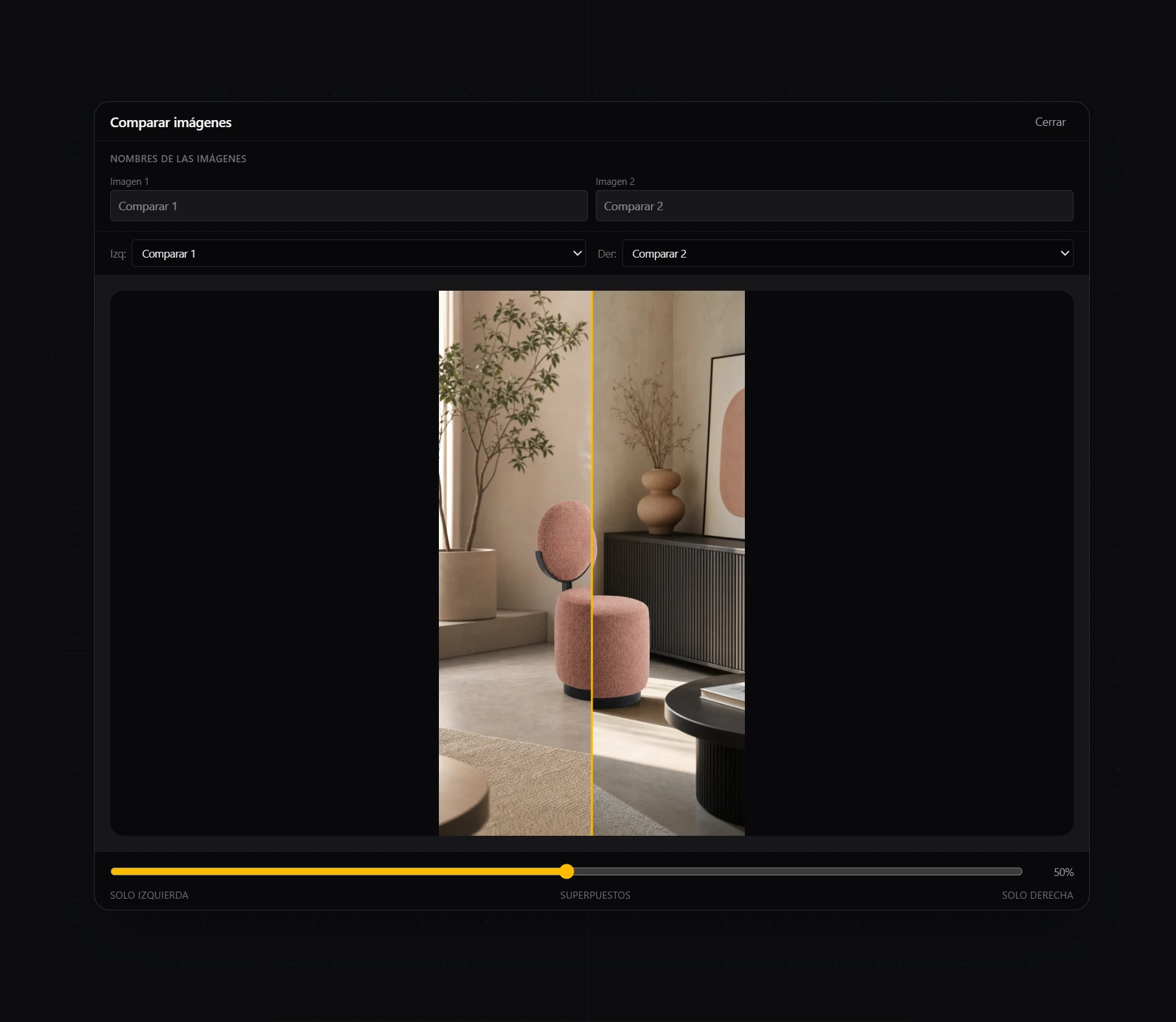 Visual image comparator — step 4