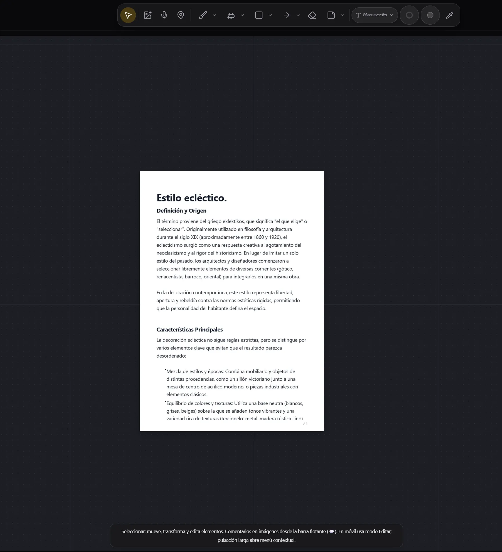 A4 document on the board — step 4