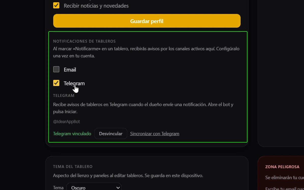 Email and Telegram alerts — step 2