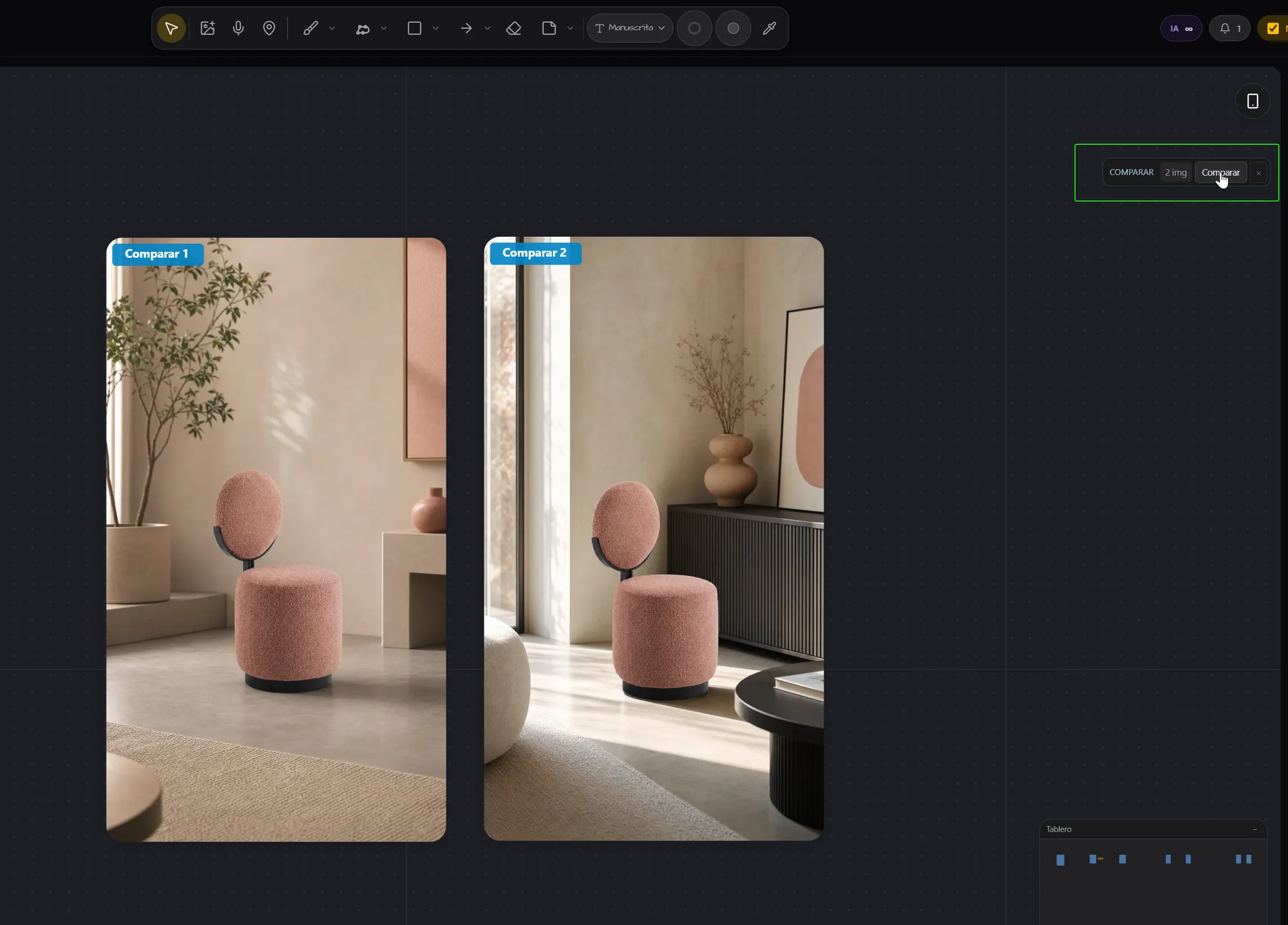 Visual image comparator — step 3