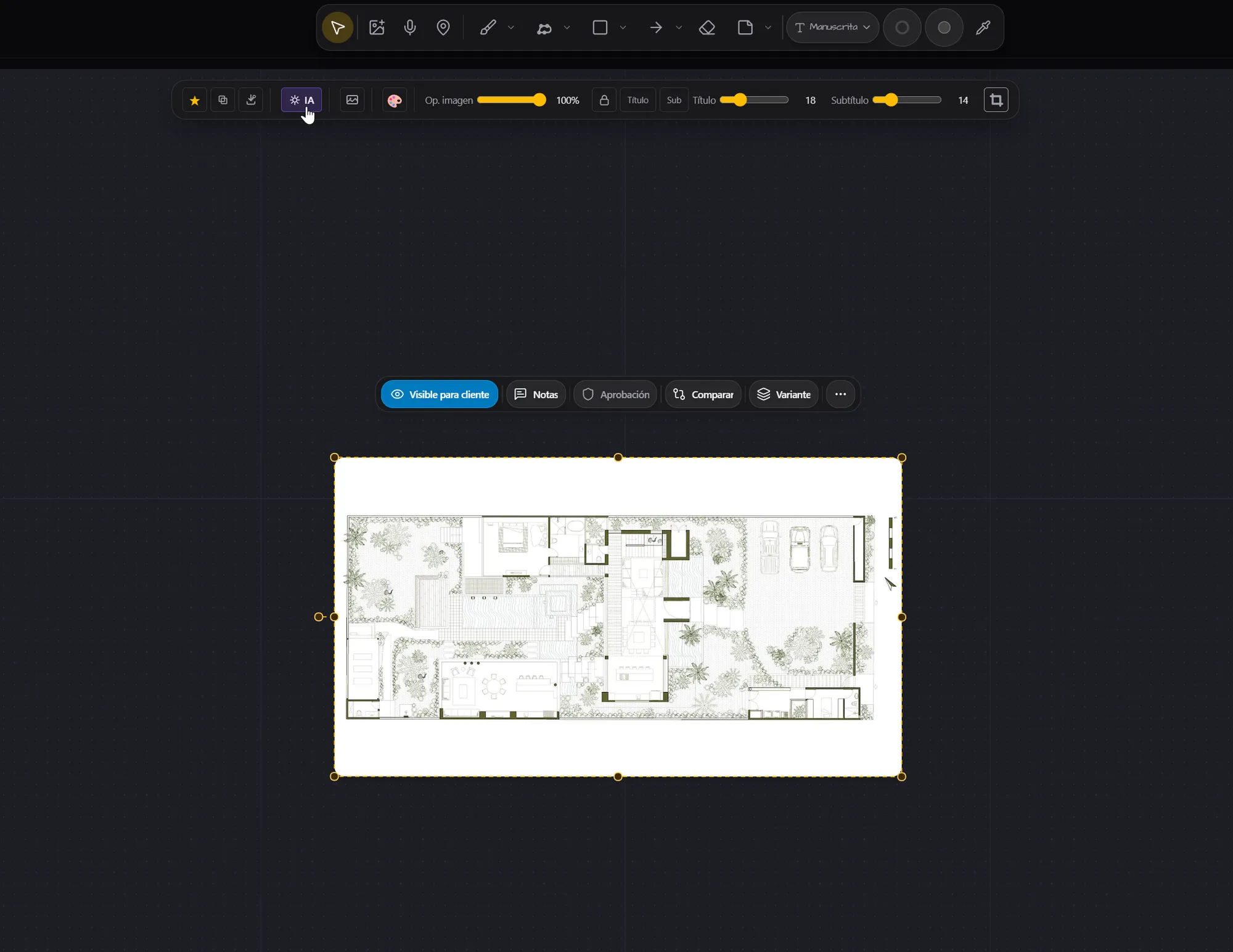 AI visual floor plan — step 1