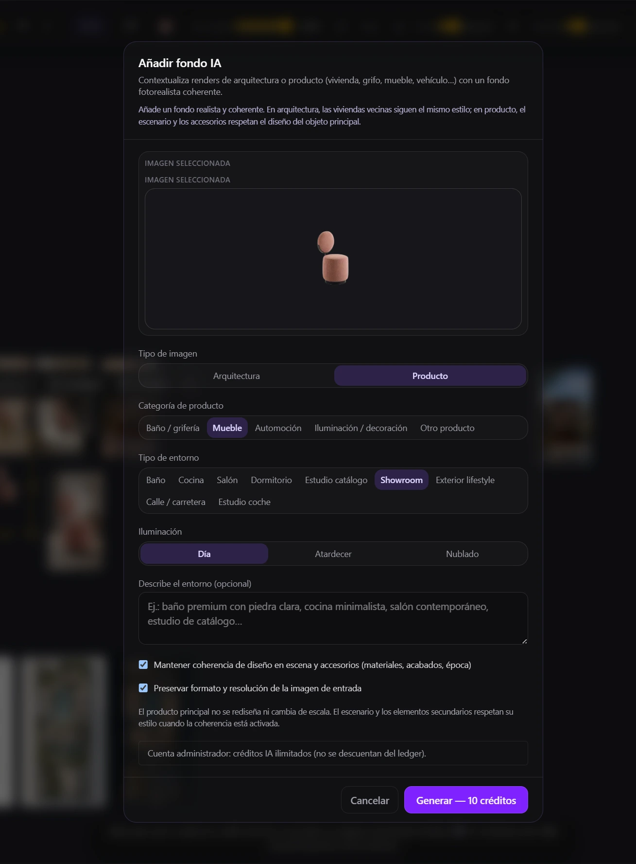 AI background — step 3