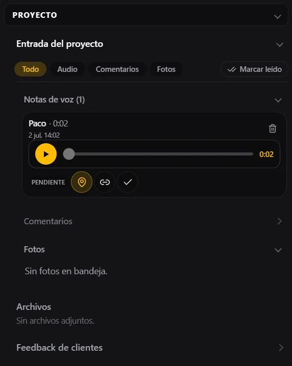 Team voice notes — step 5