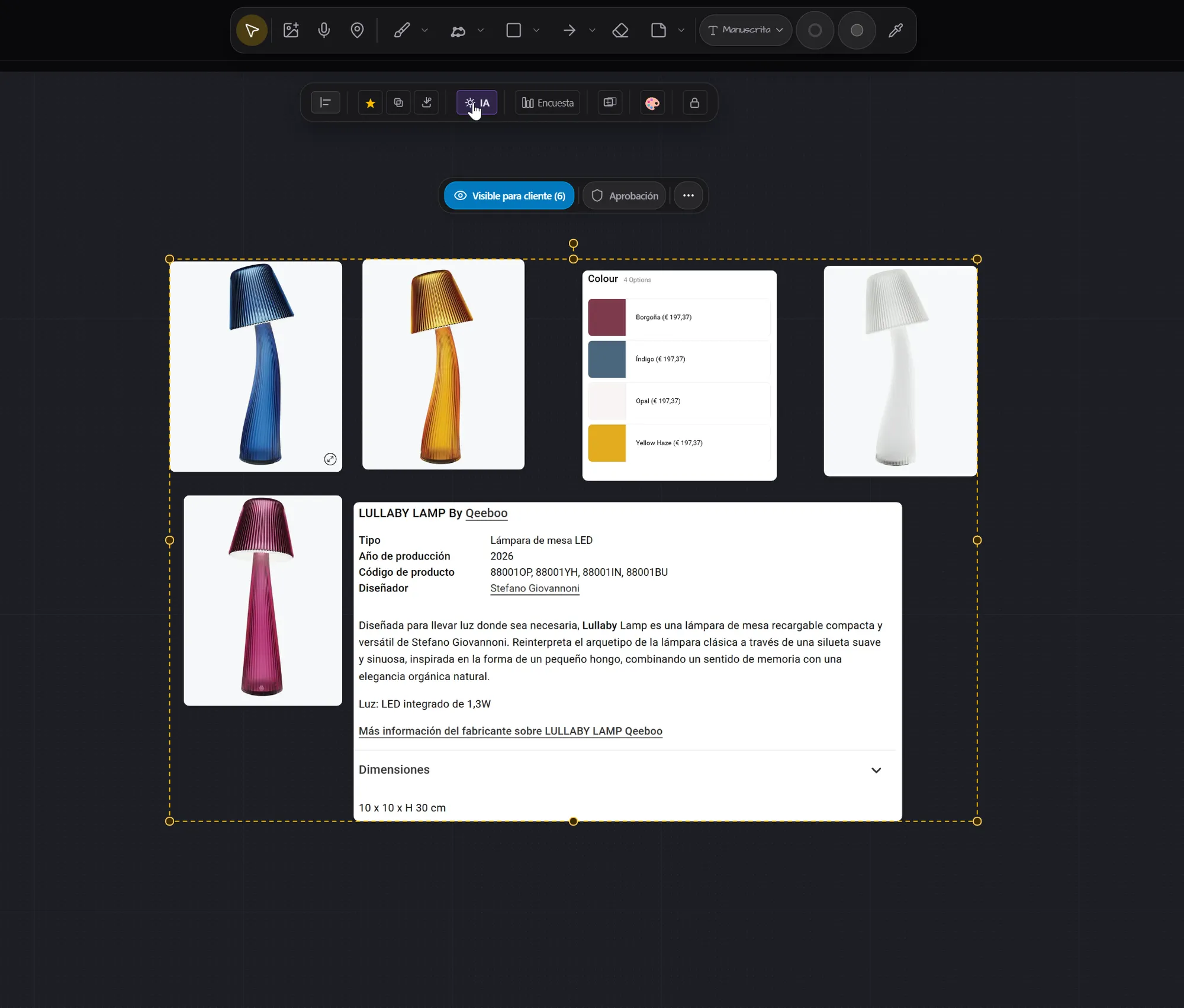 AI concept sheets (architecture, interior design & product) — step 1