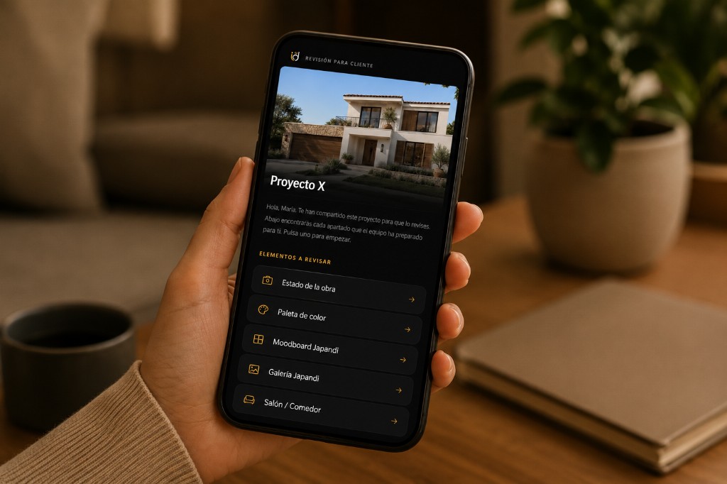 Client reviewing a project on mobile via a review link